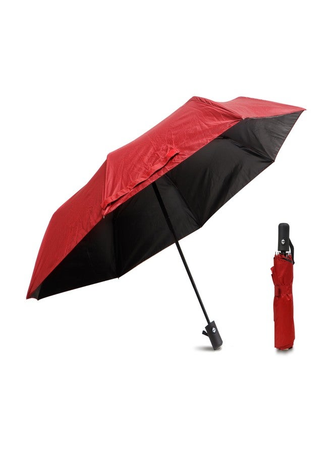 Robustt Wind Resistant Waterproof Umbrella - Maroon (Pack of 2) | Auto Open & Close Mechanism | Lightweight & Compact | Heavy Duty | Travel- Friendly - Image 1