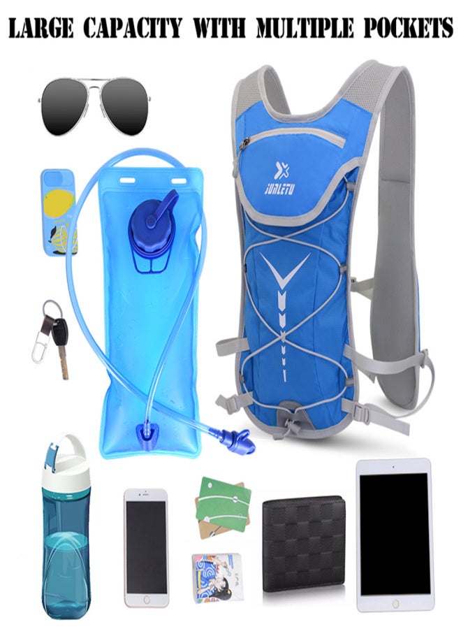 Generic Hydration Pack for 2L Water Bladder Large Capacity Wearproof Breathable Lightweight Hiking Running Cycling Outdoor Compact Backpack  - Image 4