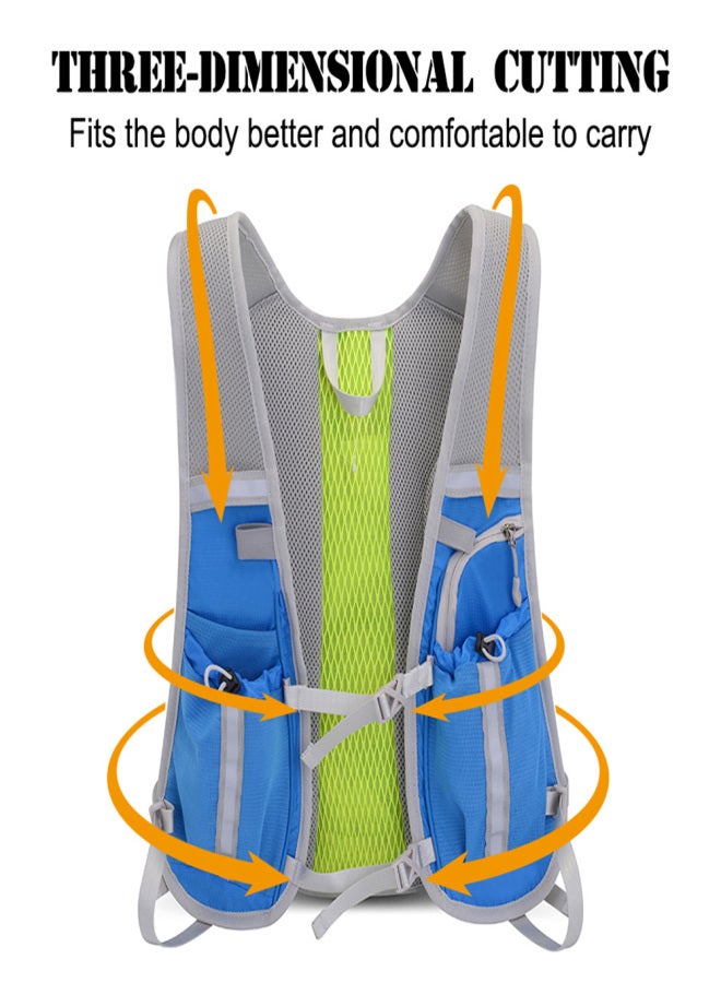 Generic Hydration Pack for 2L Water Bladder Large Capacity Wearproof Breathable Lightweight Hiking Running Cycling Outdoor Compact Backpack  - Image 2