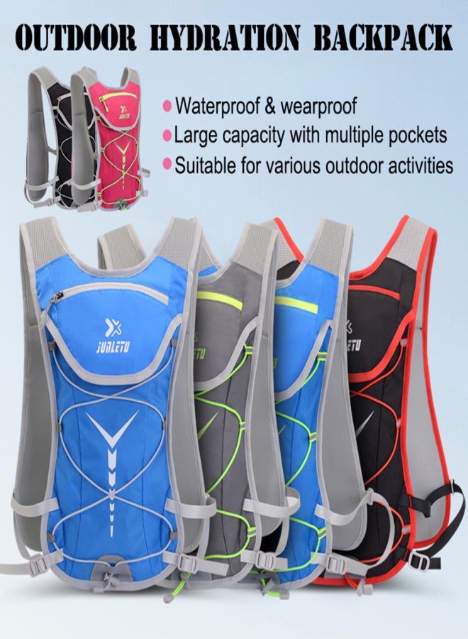 Generic Hydration Pack for 2L Water Bladder Large Capacity Wearproof Breathable Lightweight Hiking Running Cycling Outdoor Compact Backpack  - Image 5