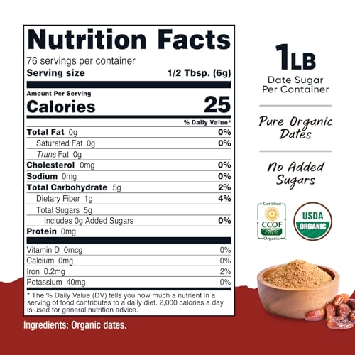 Nutricost Organic Date Sugar (1LB) - USDA Organic, Vegan, GMO-Free. Pantry - Image 2