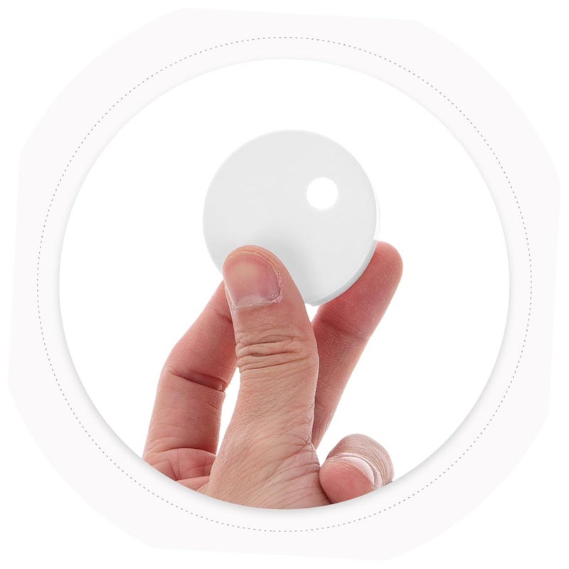 White Toilet Seat Screw Caps 60mm Round Plastic Bolt Covers Easy Installation With Extra Washers - Image 5