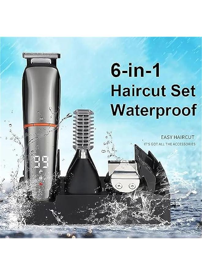 BWSJ Body Hair Trimmer and Electric Shaver, IPX6 Waterproof and  Electric Shavers for Men, 6 in 1 Beard Nose Hair Trimmer, Mens Grooming Kit, for Beard, Face, Hair, Body Hair Trimmer - Image 2