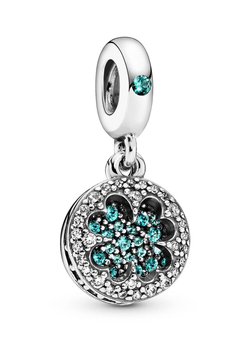 Pandora Violet PANDORA Jewelry Lucky Clover Pendant Crystal and Cubic Zirconia 925 Sterling Silver  - Image 1