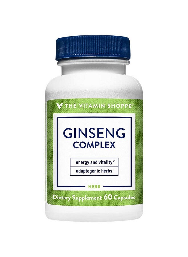 The Vitamin Shoppe Ginseng Complex - Apoptogenic Herb to Support Energy & Vitality (60 Capsules) - Image 1