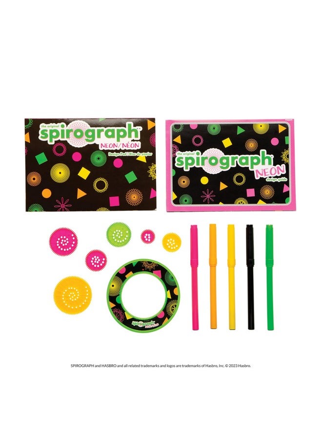 Spirograph Spirograph Neon Drawing Set - Drawing Kit, Arts and Crafts, Kids Toys, Art Supplies, Spiral Art, Kids Drawing Kit, Neon Markers, Design Sheet Included, Screen-Free Kids Activities, Ages 8+  - Image 2
