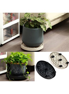 Multi-use flower stand and plastic water tray for indoor and outdoor gardens, size 34.8 cm white - pzsku/ZDCF3AB8C7CBF7BF69645Z/45/_/1736001248/b5369d06-c284-4e43-bd97-28df41600f11