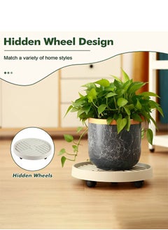 Multi-use flower stand and plastic water tray for indoor and outdoor gardens, size 34.8 cm white - pzsku/ZDCF3AB8C7CBF7BF69645Z/45/_/1736001288/0fd762ce-8ab8-4c89-bc4d-9a1585084f91