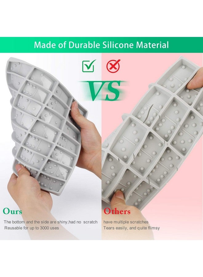 LUOWAN Professional Domino Molds For Resin Casting Jumbo Domino Molds For Resin Casting Double 6 Dominoes Mold, Shiny & No Scratches & Durable,8.86 X 9.25 X 0.39 Inch 230G (New Version） - Image 1