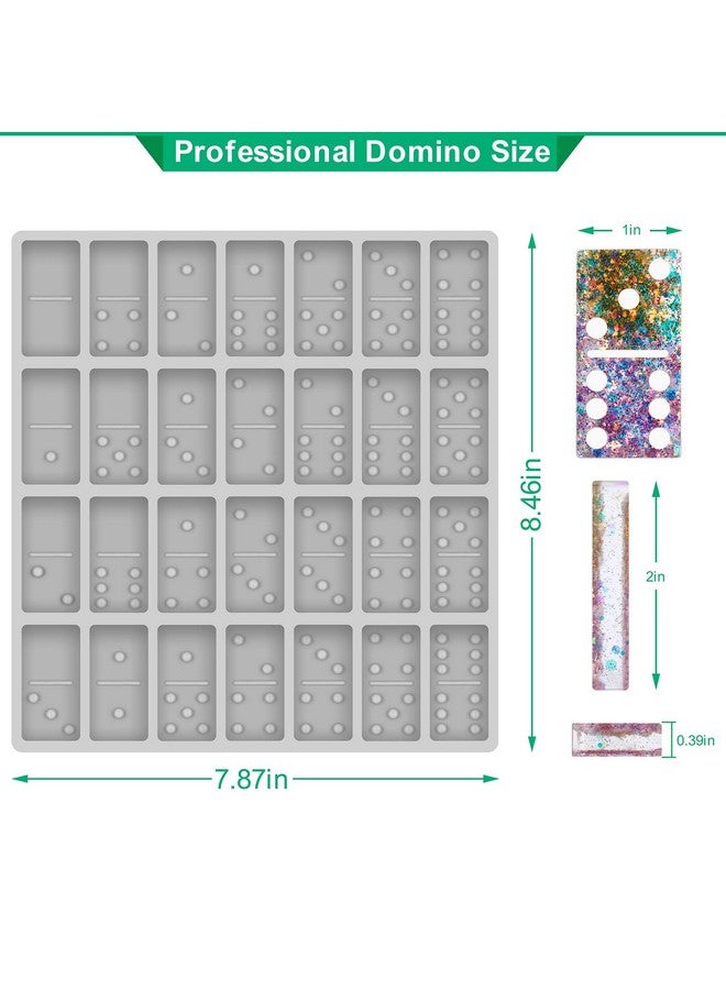 LUOWAN Professional Domino Molds For Resin Casting Jumbo Domino Molds For Resin Casting Double 6 Dominoes Mold, Shiny & No Scratches & Durable,8.86 X 9.25 X 0.39 Inch 230G (New Version） - Image 2