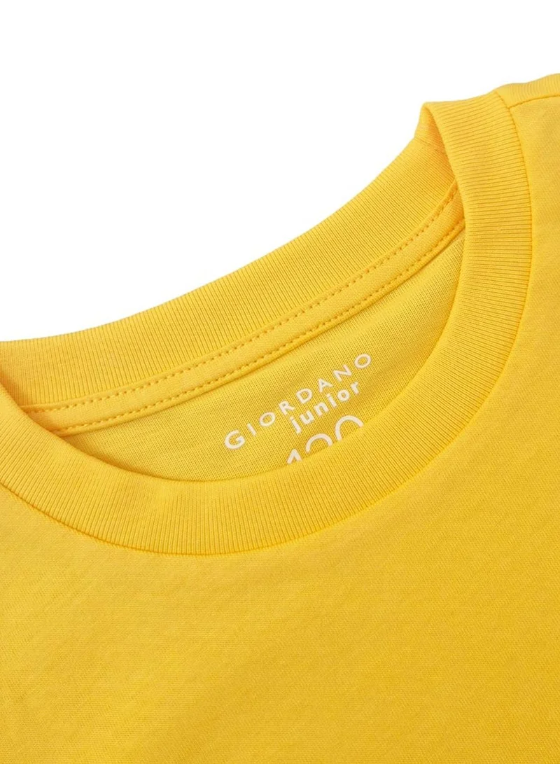 GIORDANO Kids' Crew Neck Print Tee: Regular Fit, Cotton Jersey