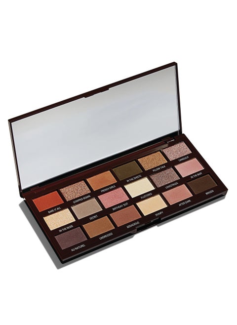 Nudes 18-Piece Chocolate Matte and Shimmering Eyeshadow Palette