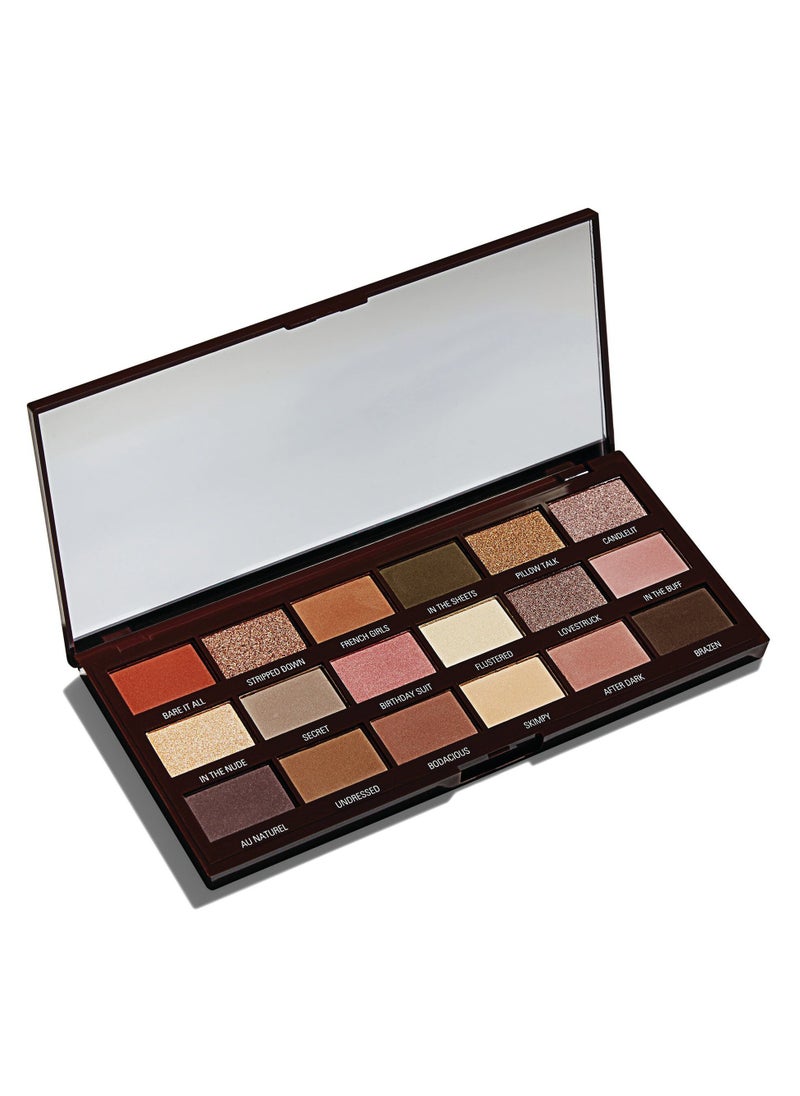 REVOLUTION - Nudes 18-Piece Chocolate Matte and Shimmering Eyeshadow Palette - Image 1