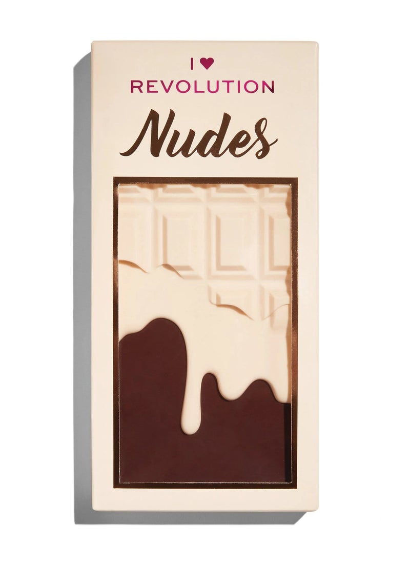 REVOLUTION - Nudes 18-Piece Chocolate Matte and Shimmering Eyeshadow Palette - Image 1