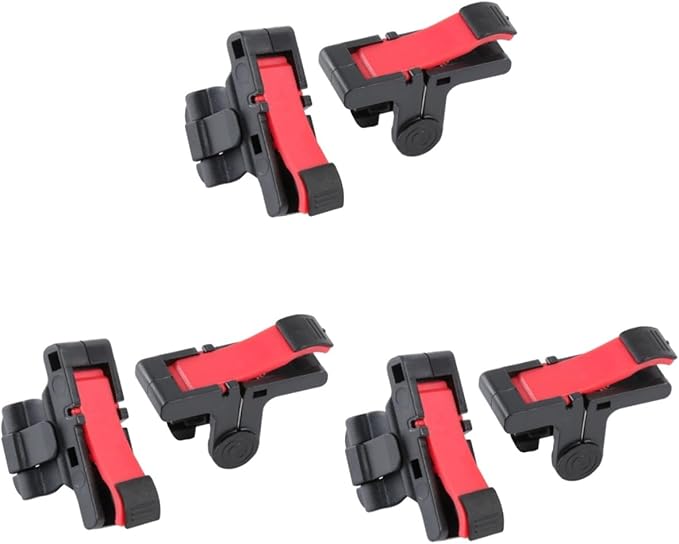 3 Pcs Gaming Trigger Buttons For Smartphone Mobile Game Controller Black Red Medium Size - Image 1