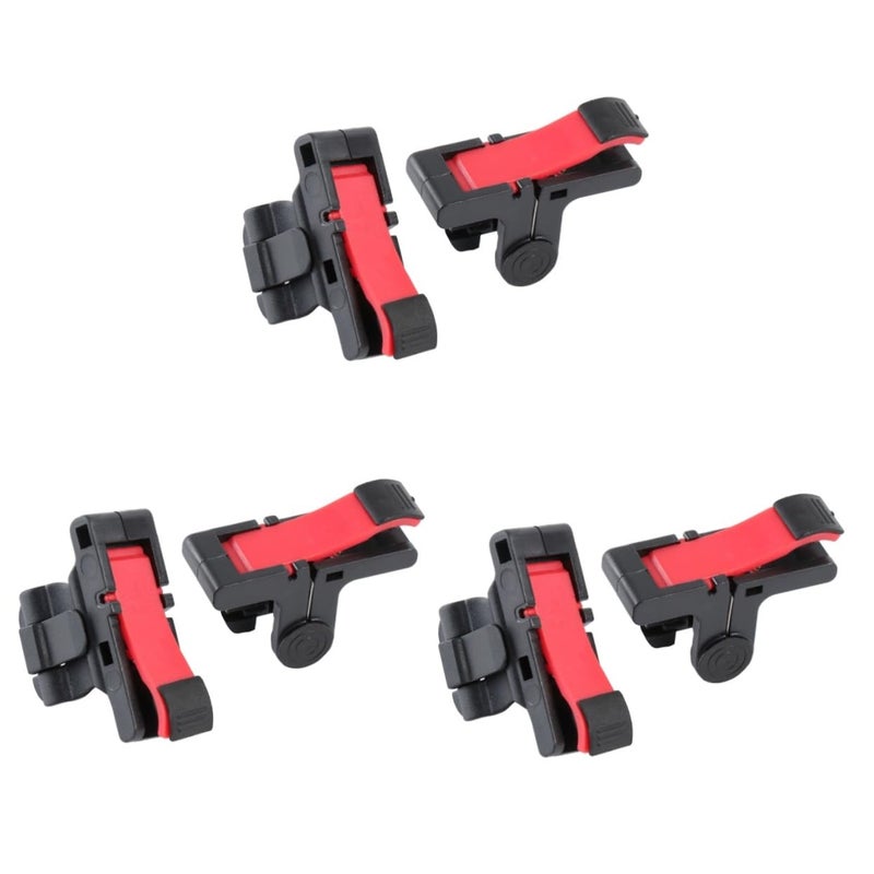3 Pcs Gaming Trigger Buttons For Smartphone Mobile Game Controller Black Red Medium Size - Image 2