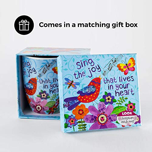 Divinity Boutique Ceramic Boxed Mugs, One Size, Sing Joy Bird (23579) - Image 3