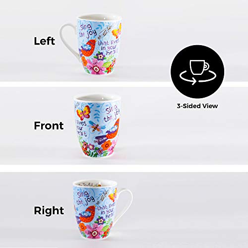 Divinity Boutique Ceramic Boxed Mugs, One Size, Sing Joy Bird (23579) - Image 5