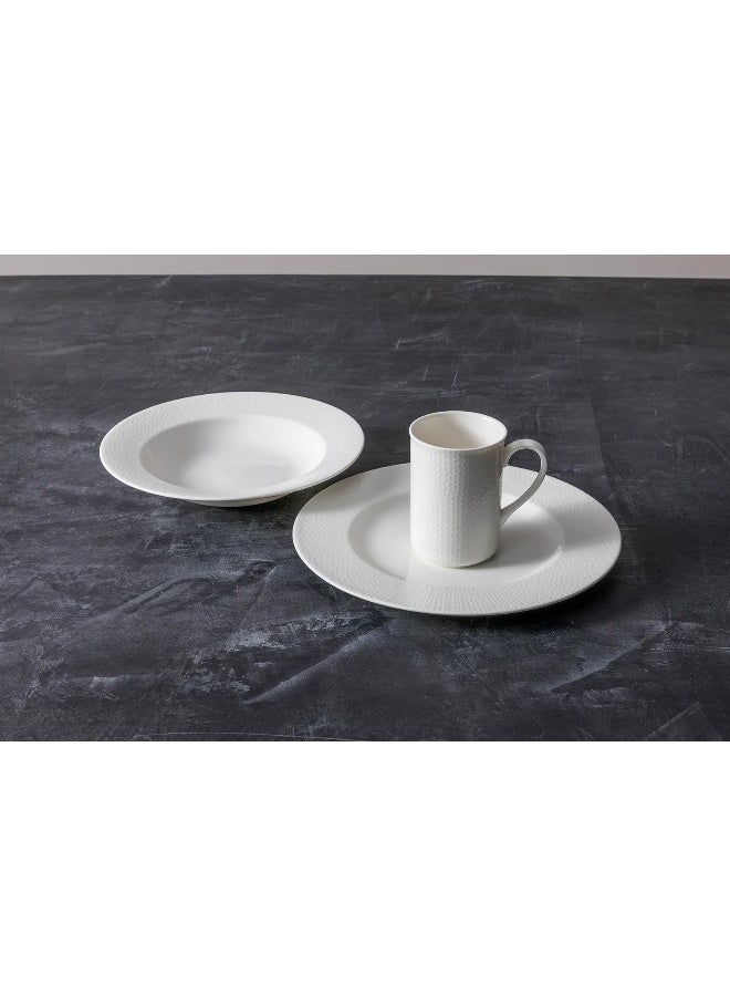 Fortessa Amanda Porcelain 16 Piece Dinnerware Set Service for 4 White - Image 4