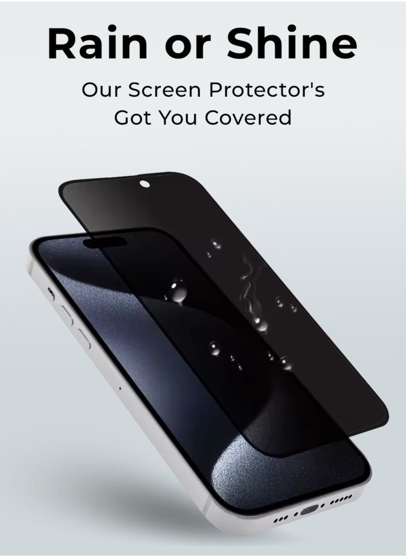glassology - 2Pack iPhone 16 Plus Privacy Screen Protector for 6.9 Easy Install, Case-Friendly, Anti-Spy, Anti-Fingerprint, Bubble Free, 100% Privacy Protection, Includes Installation Tool - Image 1