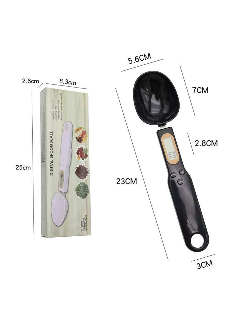 لياوسيسي ملعقة وزن ميزان الجرعات الإلكترونية الذكية من حبوب القهوة تحمل ما يصل إلى 500 جرام أسود - Image 5