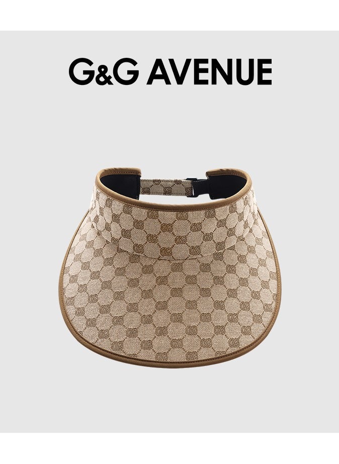 G&G AVENUE Sun Straw Hats Sun Visor for  Wide Brim Ponytail Beach Hat Summer Packable Travel Cap  - Image 3