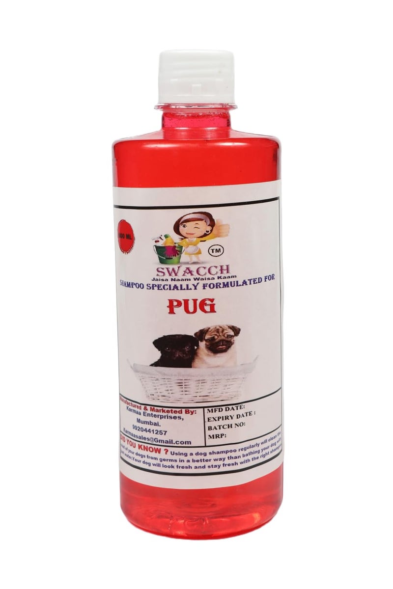 swacch Shampoo | Puppy Safe Shampoo | PH Balanced | Ditch to Itch for Pug Dog Shampoo 500ml (Strawberry) + Spike Ball Chew Toy Combo Pack - Image 2