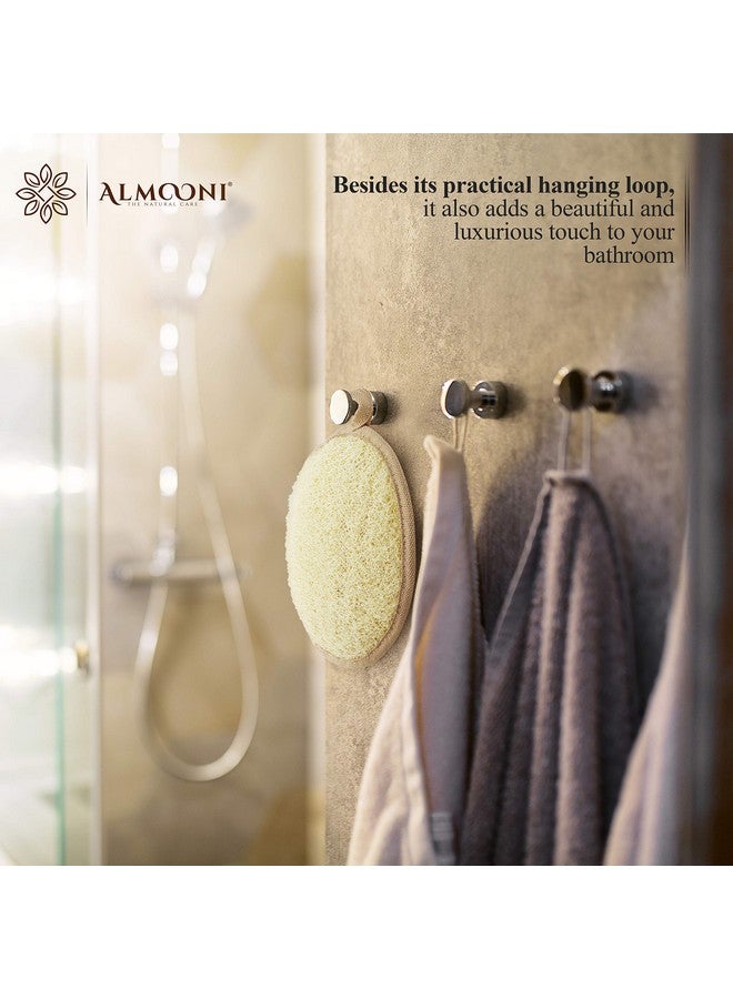 ALMOONI Natural Loofah Exfoliating Body Scrubber, Made With Natural Egyptian Shower Loofah Sponge, Bath Shower Loofah Sponge For Women And Men, For Face And Body That Gets You Clean - 2 Count (1 Pack) - Image 4