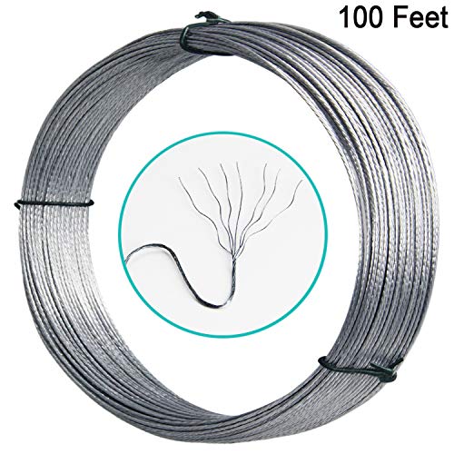Cerpourt Picture Hanging Wire #2 100-Feet Braided Picture Wire Heavy for Photo Frame Picture,Artwork,Mirror Hanging,Supports up to 30lbs - Image 2