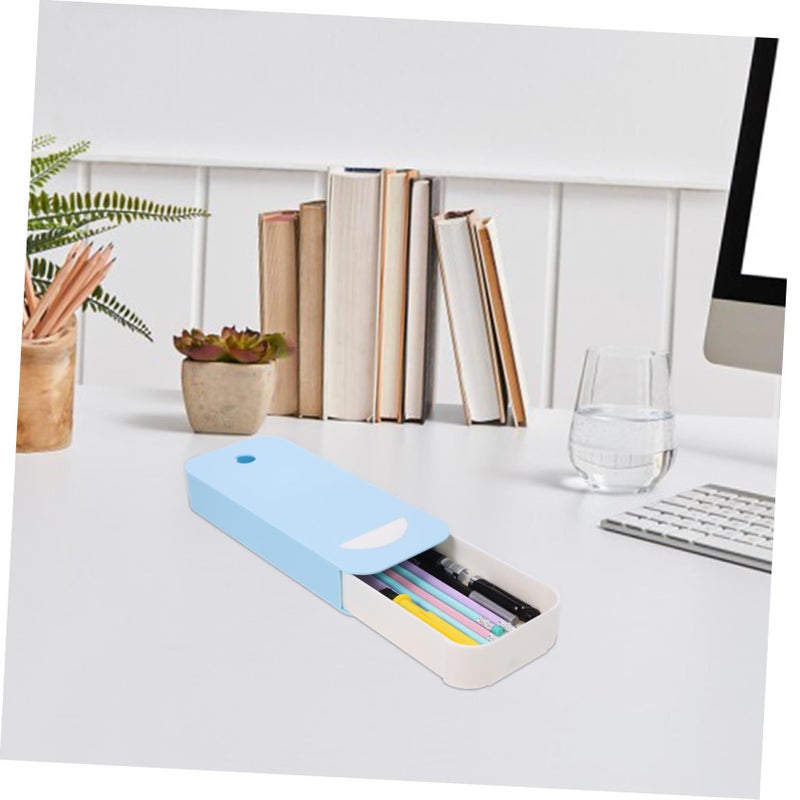 TEHAUX Hidden Drawer Desk Organizer For Office School Storage Holder Pens Pencils Stationery - Image 4