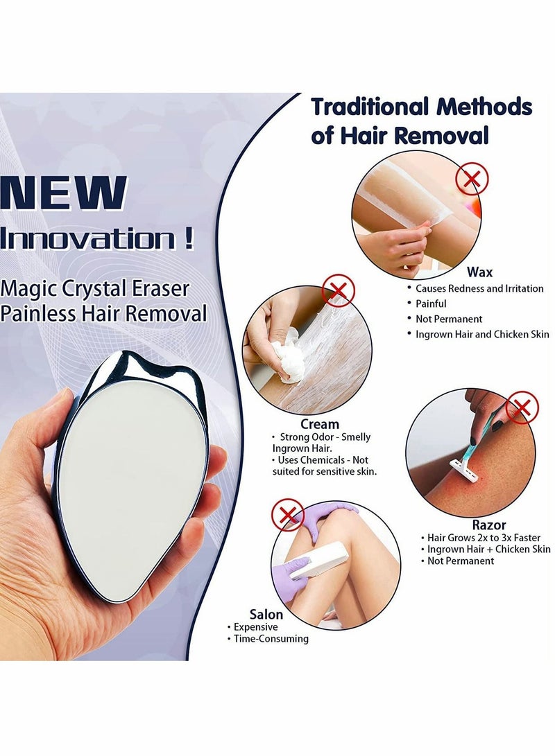 Hair Removal Eraser, Painless Crystal Remover Tools Magic Eraser - Image 4