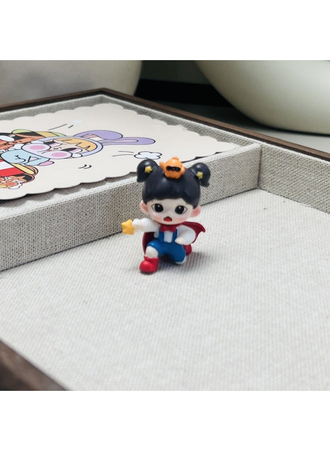 Zoraa Sister Adorable Grain Pvc Material Ceramic Texture Modified Baby Can Be Perforated Keychain Cute Tide Play-Color:Sister Superman Pen-change Baby Cute Piece 3.5 Size  - Image 1