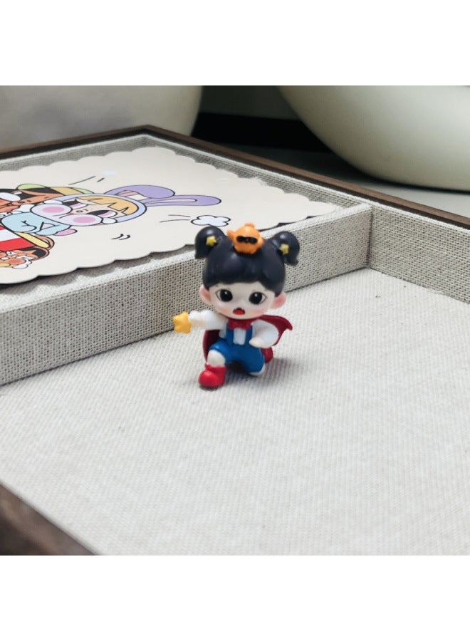 Zoraa Sister Adorable Grain Pvc Material Ceramic Texture Modified Baby Can Be Perforated Keychain Cute Tide Play-Color:Sister Superman Pen-change Baby Cute Piece 3.5 Size  - Image 3