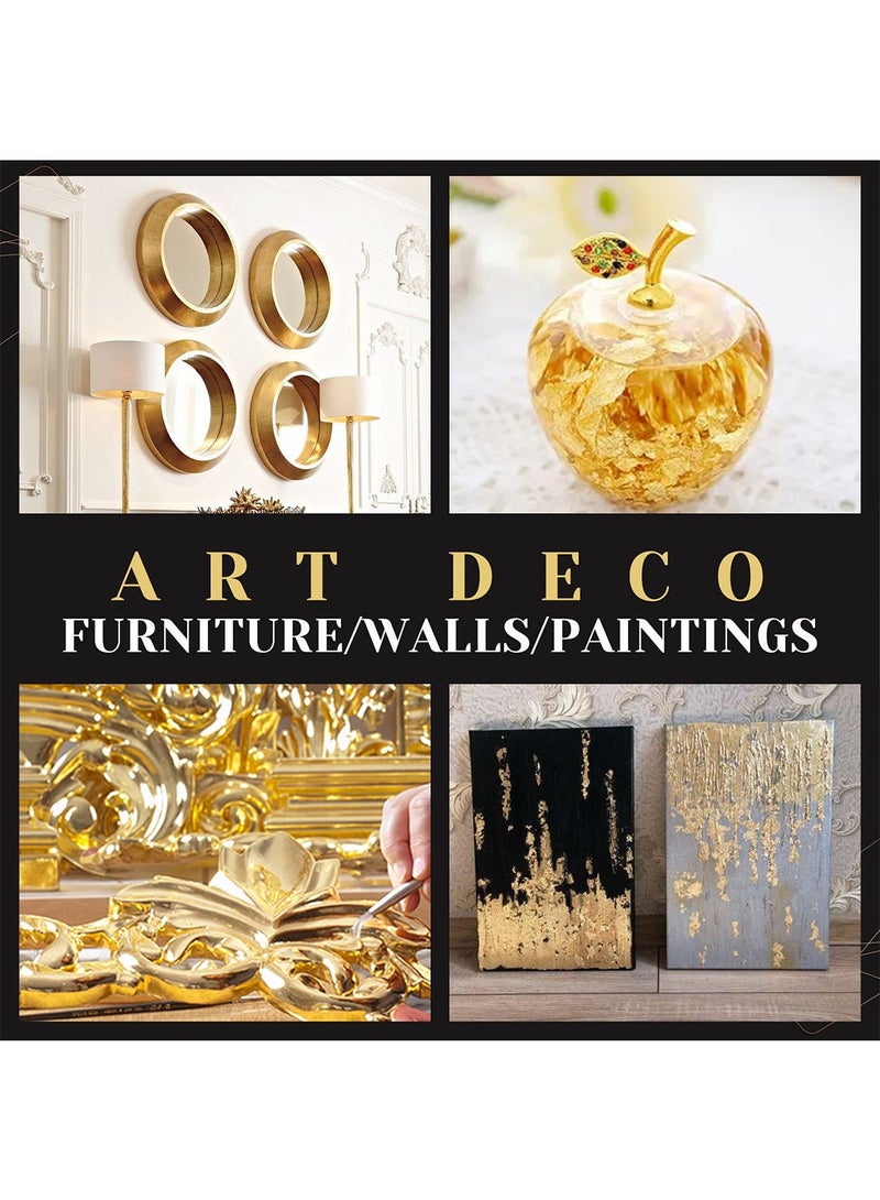 EELHOE Gold Flakes, Multifunctional Gold Leaf Flakes for Resin, Gold Leaf for Nail Art, Furniture Decoration, Handicrafts, Cosmetics, Glue Dropping and Painting 10Pcs - Image 5