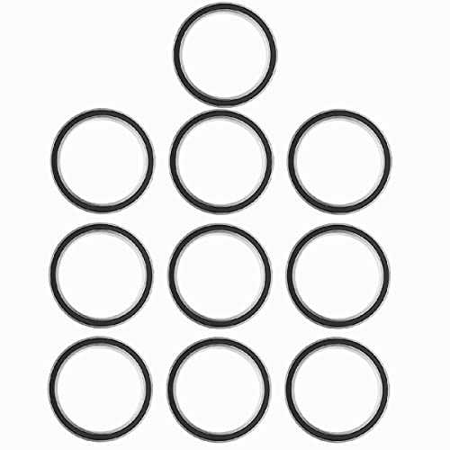 Edinstry (10 Pack) Sealed Ball Bearing 6807RS Black Rubber Cover Ball Bearings, Bearing Steel Z1 Grade, Lubricated and Low Noise Machinery Ball Bearing 35x47x7mm - Image 1