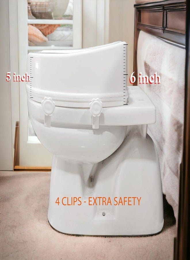 Madison Commod Elevator 6" Inch | Commod Raiser | Raised Toilet Seat | Commode Raiser 6 INCH 4 Clips ADDS More Stability and Safety With 5 year warranty. - Image 2