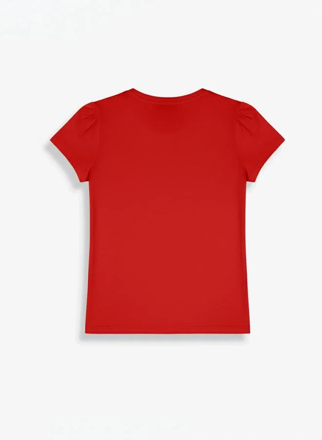 Looney Tunes Graphic Print Round Neck Fashion T-shirt