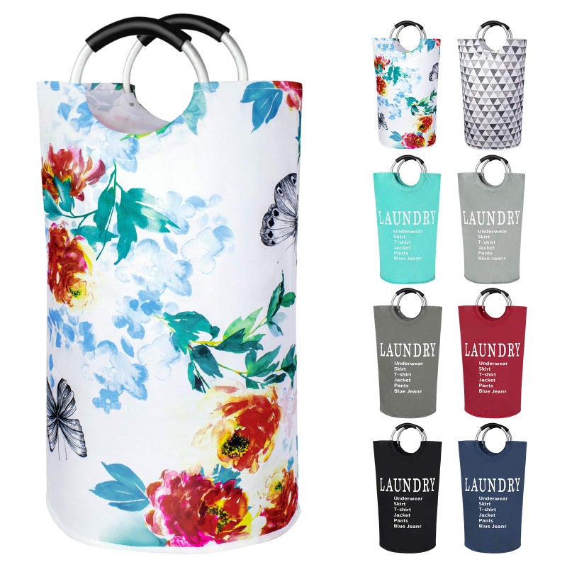 Dalykate Large Laundry Basket 82L Collapsible Oxford Fabric Laundry Hamper Foldable Clothes Laundry Bag With Handles Waterproof Washing Bin Portable Dirty Clothes Basket For College Dorm  Family