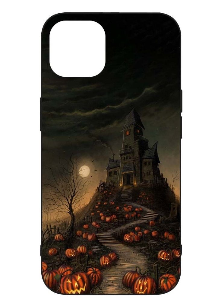 Service Zone - Protective Printed Mobile Covers Spooky Pumkin Huanted House Happy Halloween For iPhone iPhone 14 - Image 1