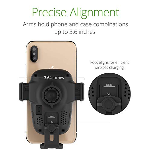 iOttie Auto Sense Qi Wireless Car Charger - Automatic Clamping Dashboard Phone Mount with Wireless Charging for Google Pixel, iPhone, Samsung Galaxy, Huawei, LG, and other Smartphones. - Image 4