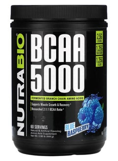 NutraBio BCAA 5000 Blue Raspberry 0.98 lb (444 g) 