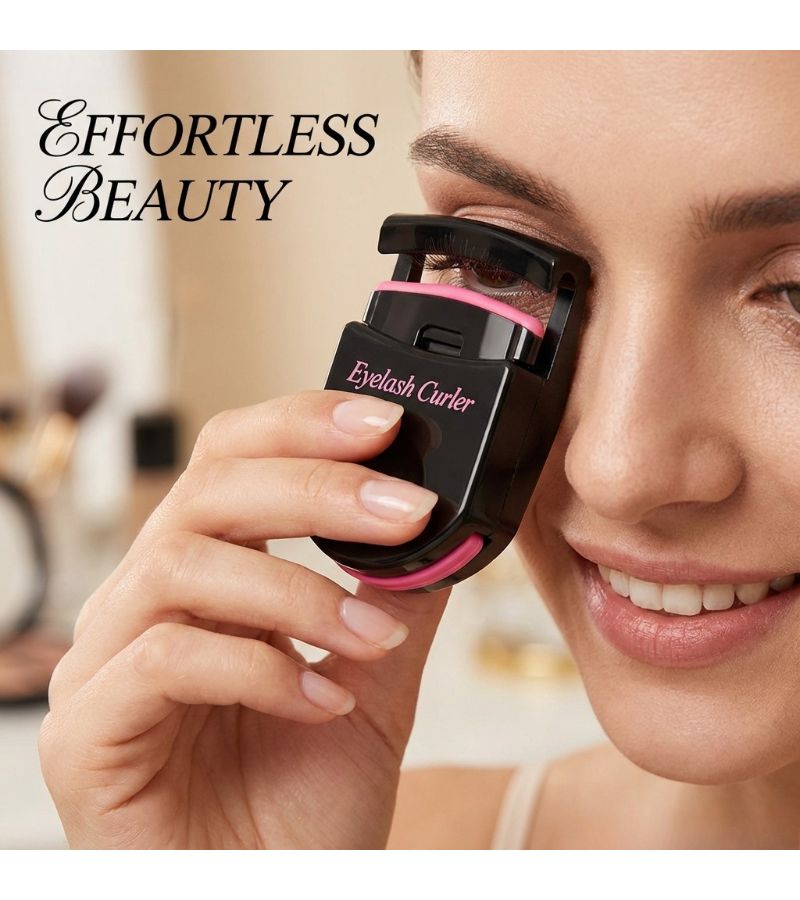 Black Pink Eyelash Curler Creates Perfectly Curled Eyelashes in 5 Seconds No Pinching - Image 1