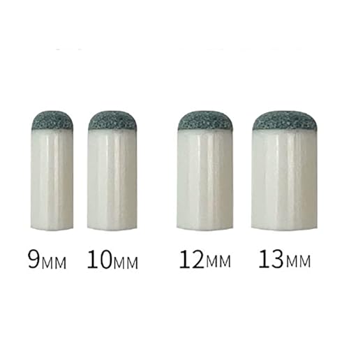 YTgilo 40PCS Pool Cue Head Caps 9mm 10mm 12mm 13mm Gray 10pcs Each Ball Sleeve Tip Cue Tip Billiard Cue Leather Head Pool Cue Leather Tip Replacement Parts - Image 2