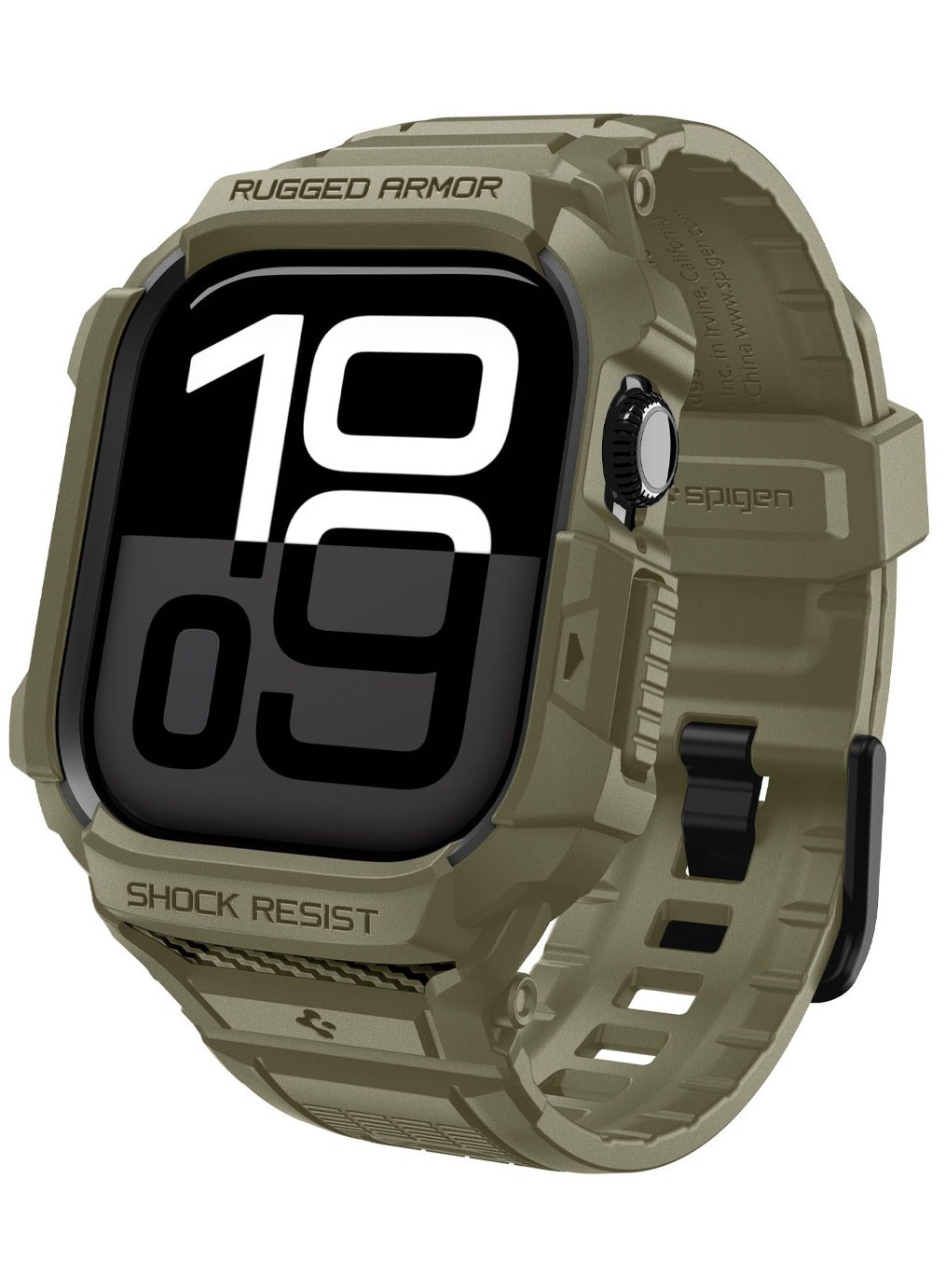 Spigen Rugged Armor Pro 2 for Apple Watch Series 11 / 10 (46mm) Case with Band Strap - Vintage Khaki