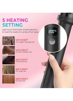 General Hot Round Brush Ion 3-in-1 38mm Hot Hairpin Brush for Hair Styling 120-210°C Digital display of 5 temperatures, the curling iron creates loose curls  - Image 5