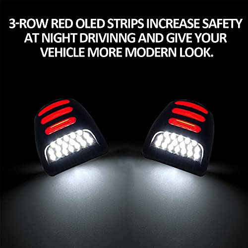 Bestview LED License Plate Lights Tag Lamp Assembly Replacement,Red OLED Neon Tube Pure,For Chevy Silverado Cadillac Escalade EXT GMC Sierra 1500 2500 3500 Suburban Tahoe - Image 2