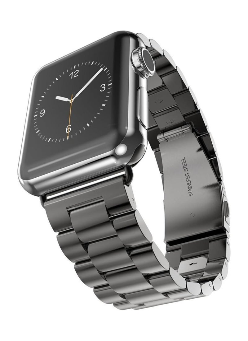 Metal Bands Compatible with Apple Watch Band 45mm, Stainless Steel Magnetic Absorption Strap, Wristband for iWatch Band for Apple Watch Series 7 (black) - Image 1
