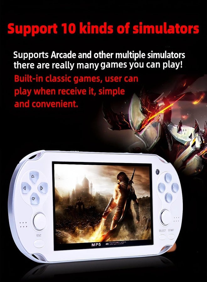 HLF 4.3 inch Retro Handheld Video Game Console Build 2200 Games for Multiple Emulators Dual Joystick Ergonomics Appearanc Support Instant Save/Load Portable Console Game Player MP3/4 Gifts (Black) - Image 3