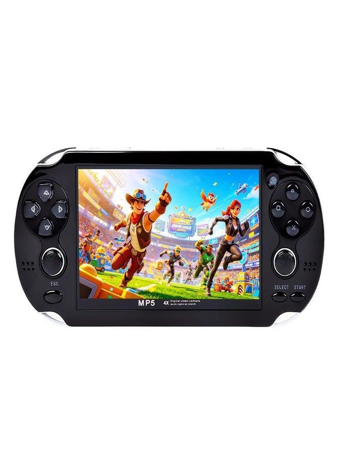 HLF 4.3 inch Retro Handheld Video Game Console Build 2200 Games for Multiple Emulators Dual Joystick Ergonomics Appearanc Support Instant Save/Load Portable Console Game Player MP3/4 Gifts (Black) - Image 1