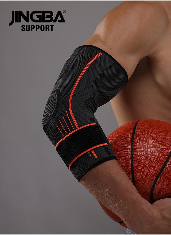 JINGBA SUPPORT Sports Elbow Pads For Adults, Pressurized Weightlifting, Fitness, Cycling, Outdoor Basketball, Tennis, Protective Gear, Elbow Pressure Support Sleeves, Suitable For Tennis Elbow, Golf Elbow, Reduce Joint Pressure And Pain During Exercise  - Image 5